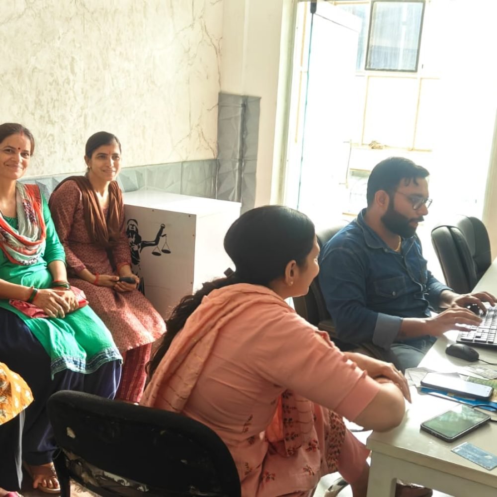 Women attending a Sunil Foundation community session